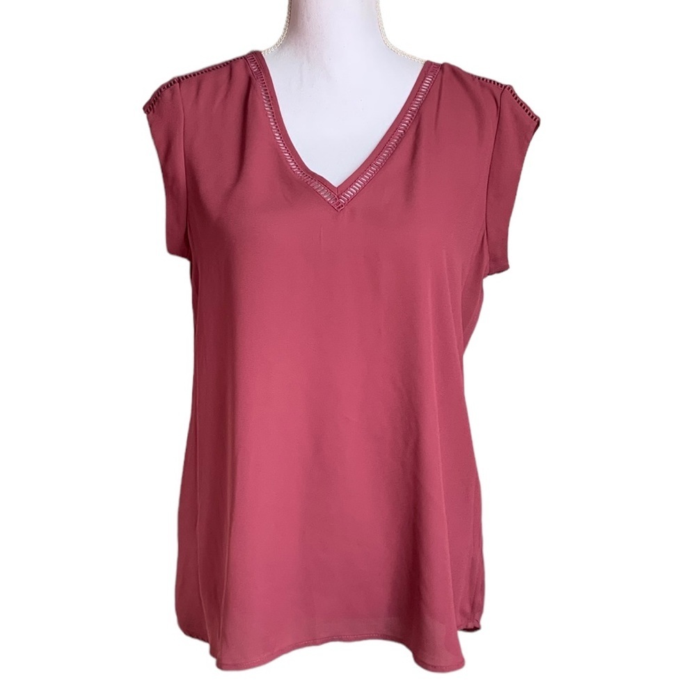 DR2 Cranberry Cross Back Blouse size Small